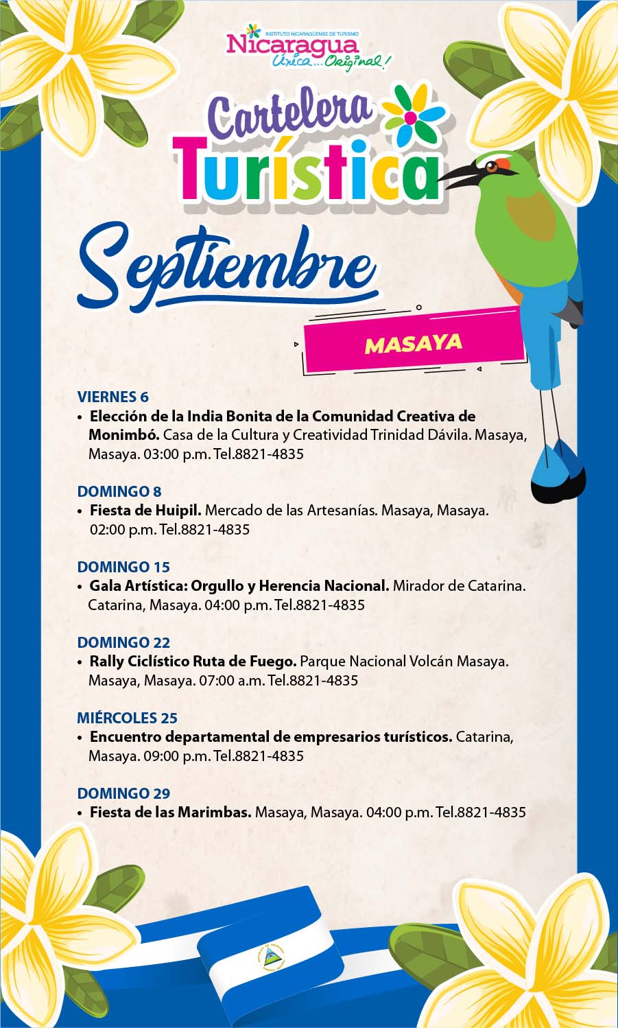 Cartelera Turística Septiembre